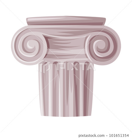 Antique Stone Column or Pillar Element as Ancient Greek Ornament Vector Illustration Antique Stone Column or Pillar Element as Ancient Greek Ornament Vector Illustration 101651354