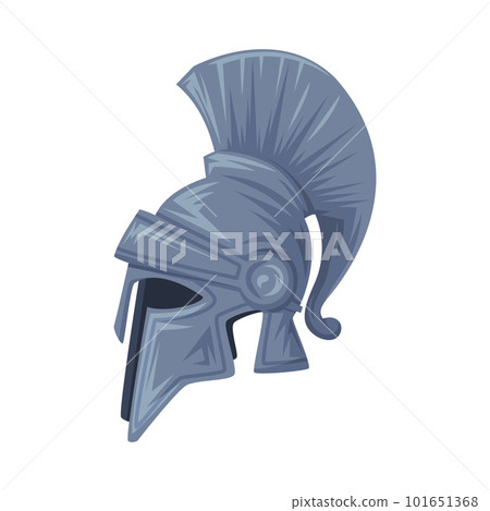 Helmet of Gladiator Warrior as Greece Object and Traditional Cultural Symbol Vector Illustration 101651368