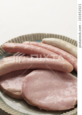 sausage and ham before cooking sausage and ham before cooking 101652021