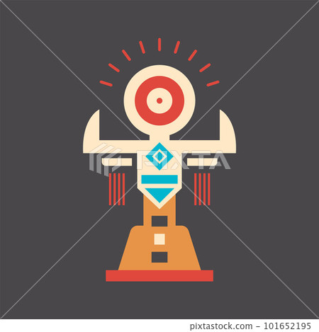 minimalistic african continent icon.  101652195