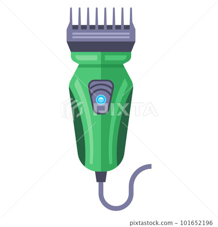 green hair clipper in a barbershop. green hair clipper in a barbershop. 101652196