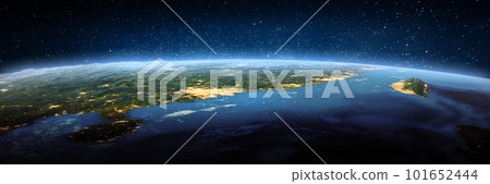 China, Hainan, Taiwan, landscape frome space 101652444