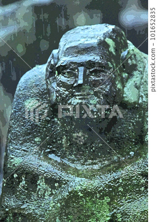 Stone Buddha/Prayer/Rainy Morning 101652835