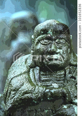 Stone Buddha/Prayer/Rainy Morning 101652836