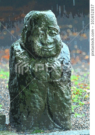 Stone Buddha/Prayer/Rainy Morning 101652837