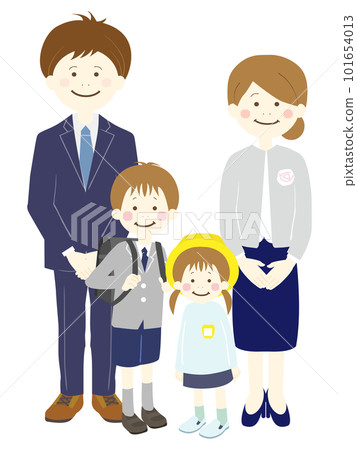 幼兒園入學儀式和小學入學儀式家庭 101654013