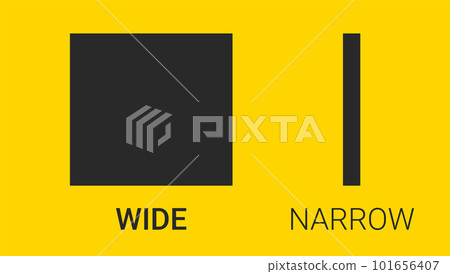 Wide narrow thick vector thin mouse cursor design element. Wide narrow thick vector thin mouse cursor design element. 101656407