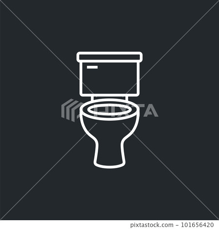 Toilet line icon bowl sanitaryware vector bathroom. Bidet toilet line icon 101656420