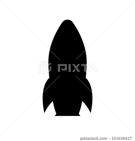 Rocket silhouette illustration astronaut vehicle icon. Rocket launch vector missle spaceship future Rocket silhouette illustration astronaut vehicle icon. Rocket launch vector missle spaceship future 101656427