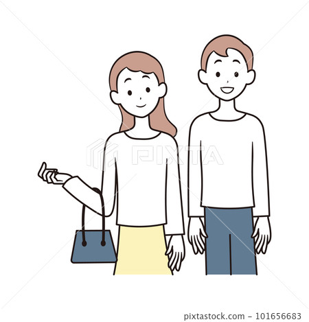 一對日本夫婦旅行的插圖素材 101656683