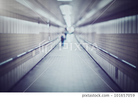 person using the underpass person using the underpass 101657059