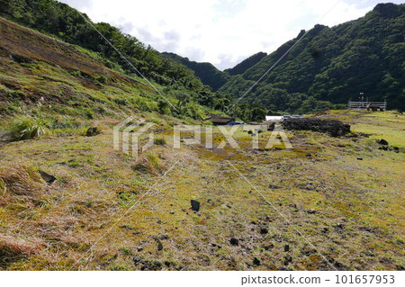 Remote and isolated hidden island Aogashima island in Tokyo, Japan 101657953