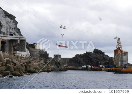 Remote and isolated hidden island Aogashima island in Tokyo, Japan Remote and isolated hidden island Aogashima island in Tokyo, Japan 101657969