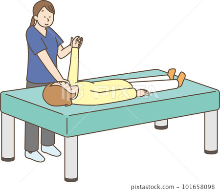 A woman receiving a massage Simple illustration A woman receiving a massage Simple illustration 101658098