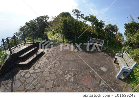 Remote and isolated hidden island Aogashima island in Tokyo, Japan 101659242