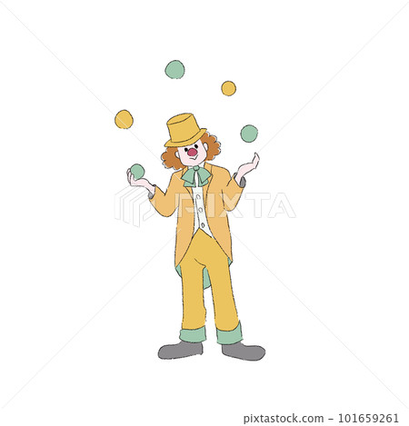 Juggling clown illustration color Juggling clown illustration color 101659261