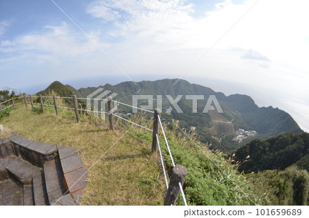 Remote and isolated hidden island Aogashima island in Tokyo, Japan Remote and isolated hidden island Aogashima island in Tokyo, Japan 101659689