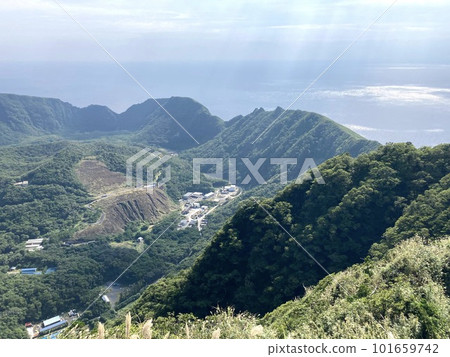 Remote and isolated hidden island Aogashima island in Tokyo, Japan Remote and isolated hidden island Aogashima island in Tokyo, Japan 101659742