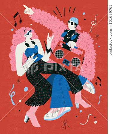 Cool couple dancing to the music Cool couple dancing to the music 101659763