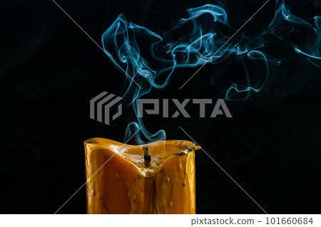 Colorful candle smoke 101660684