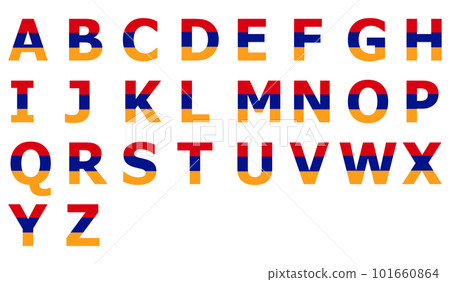 3D Flag of Armenia on text 3D Flag of Armenia on text 101660864