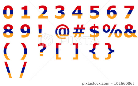 3D Flag of Armenia on text 3D Flag of Armenia on text 101660865