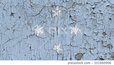 3D Flag of Federated States of Micronesia on stone wall 3D Flag of Federated States of Micronesia on stone wall 101660906