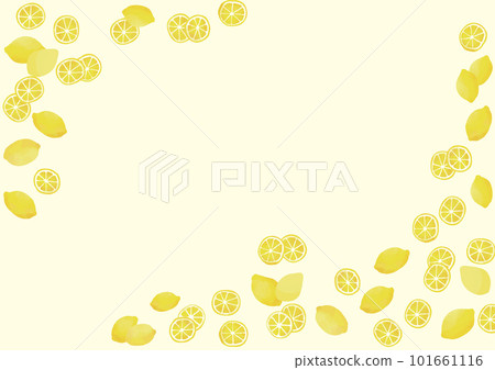水彩觸摸檸檬蓬鬆框架 101661116