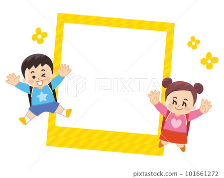 小學生便衣背書包相框圖集 101661272