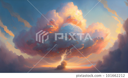 Generative AI, Pillowy Paradise: An Abstract Cloudscape of Soft Pastels and Whimsical Shapes Generative AI, Pillowy Paradise: An Abstract Cloudscape of Soft Pastels and Whimsical Shapes 101662212