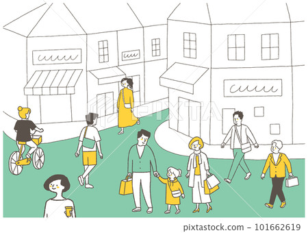 People who come and go in the city _ color 2 People who come and go in the city _ color 2 101662619