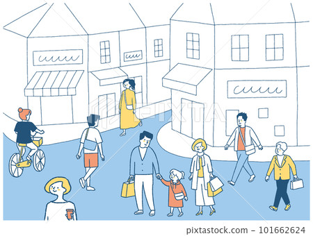 People who come and go in the city _ color 2 101662624