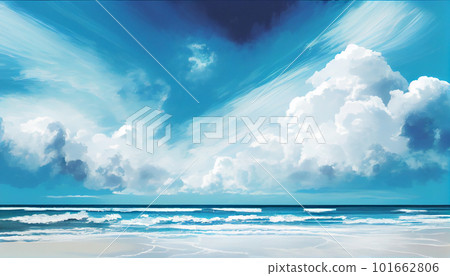 Generative AI, Seaside Serenity: An Abstract Cloud Formation of Calm Ocean Breezes Generative AI, Seaside Serenity: An Abstract Cloud Formation of Calm Ocean Breezes 101662806