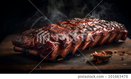 BBQ Pork Rib. Generative AI BBQ Pork Rib. Generative AI 101663478