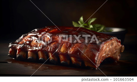 BBQ Pork Rib. Generative AI BBQ Pork Rib. Generative AI 101663504