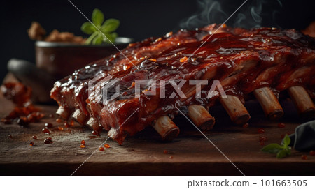 BBQ Pork Rib. Generative AI BBQ Pork Rib. Generative AI 101663505