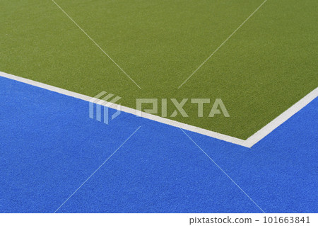 Sports court banner background. Colored artificial turf court in the stadium Sports court banner background. Colored artificial turf court in the stadium 101663841