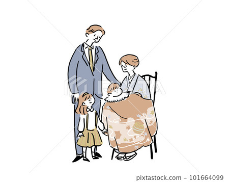 Shrine visit, parents, older sister and baby 101664099