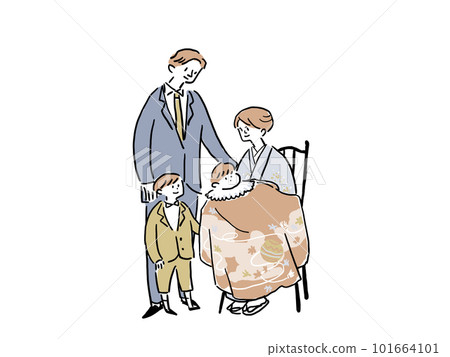 Shrine visit, parents, older brother and baby Shrine visit, parents, older brother and baby 101664101