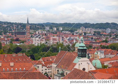 Aerial view of Graz Cathedral Aerial view of Graz Cathedral 101664717