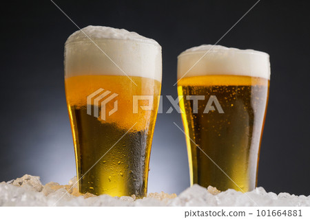 Beer poured into a glass beer Beer poured into a glass beer 101664881