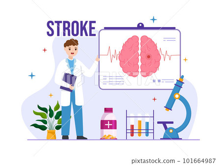 Human Brain Stroke Vector Illustration with...-插圖素材 [101664987] - PIXTA圖庫