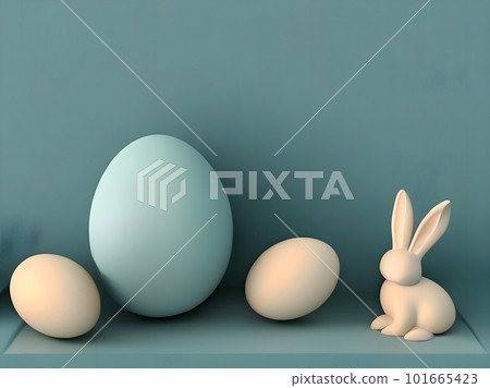 復活節兔子和彩蛋 復活節兔子和彩蛋 101665423