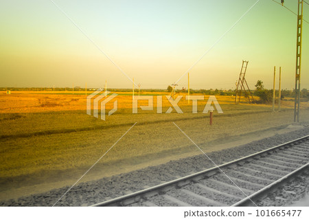 standard railway and Asian rural agricultural landscapes. 101665477