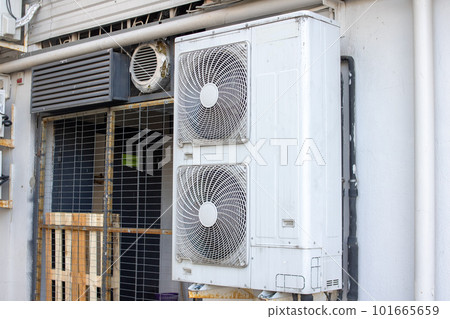 Air conditioning on the wall of the building Air conditioning on the wall of the building 101665659