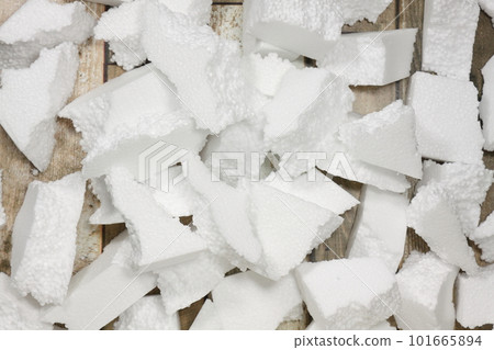 crushed styrofoam 101665894