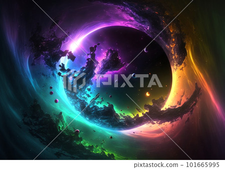 A planet shrouded in fantastic light A planet shrouded in fantastic light 101665995