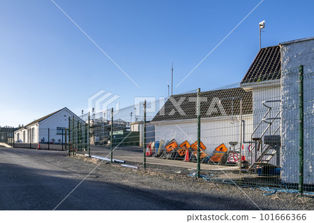 Aerial view of the water plant at Gortahork in County Donegal, Republic of Ireland 101666366