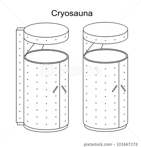 Cryosauna ice therapy vector illustration for benign and malignant lesions 101667278