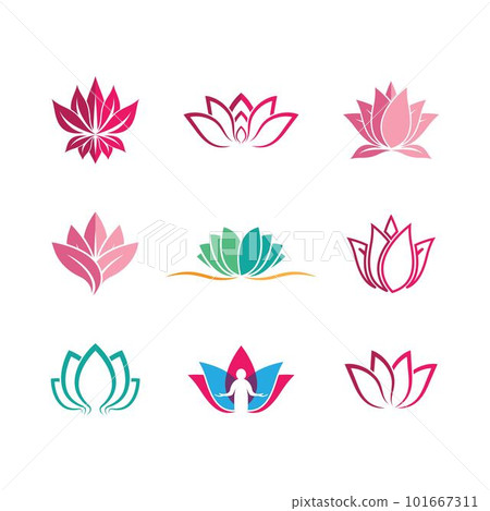 Lotus symbol vector icon Lotus symbol vector icon 101667311